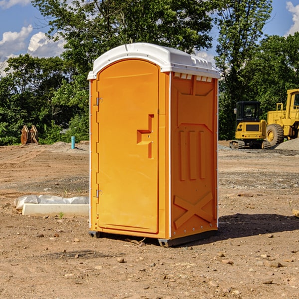 how often are the portable restrooms cleaned and serviced during a rental period in Harrisonburg City County